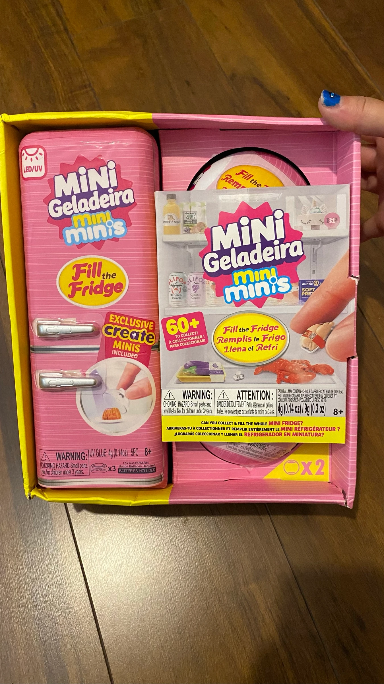 Mini nevera rosa